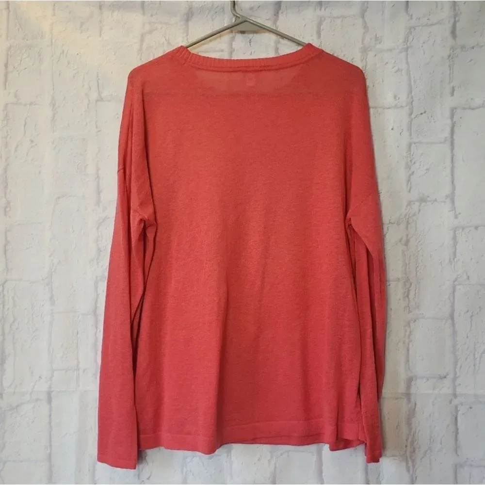 PURE JILL BY J. JILL Lightweight Crewneck Sweater Layering Travel Beach Medium